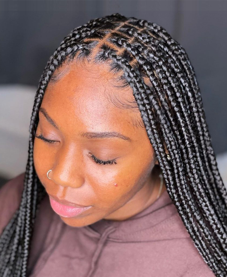 Small knotless braids