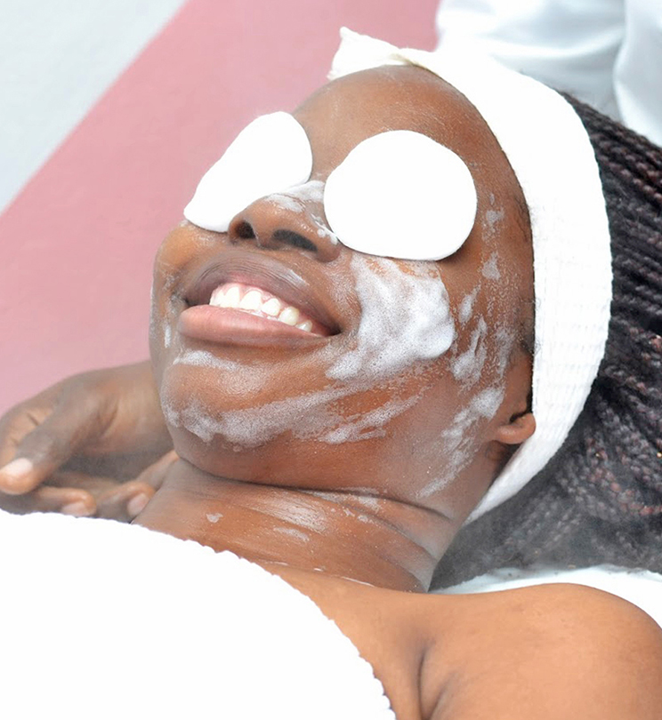 Female facial treatment